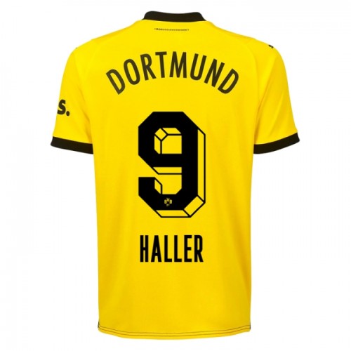 Borussia Dortmund Haller 9 Voetbalshirt Thuis 2023-24 Borussia Dortmund Haller 9 Voetbalshirt Thuis 2023-24